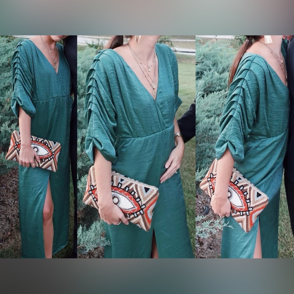 House of Harlow 1960 x Revolve Emerald Rhea Maxi Dress {XS} - Picture 6 of 8